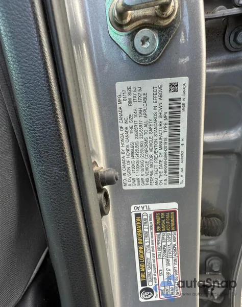 2017 Honda Cr-V Lx from USA, damaged, VIN 2HKRW6H39HH201918